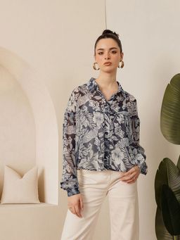 STREET 9 - Blue Frill Shirt