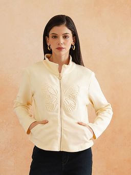 Beatnik - White Scuba Textured Sweatshirt