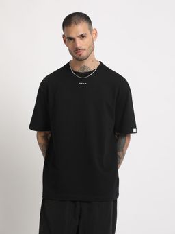 The Bear House - Men Black Printed Regular Fit Cotton T-Shirt