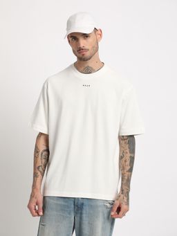 The Bear House - Men White Printed Regular Fit Cotton T-Shirt