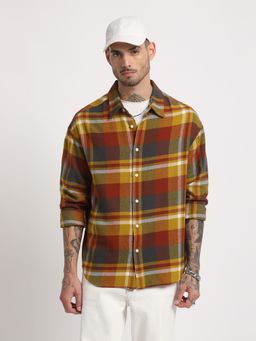 The Bear House - Men Multi Checked Regular Fit Cotton Casual Shirt