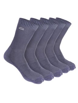 Heelium - Bamboo Crew Socks for Men - 5 Pairs - Grey - Odour Free - Anti Blister