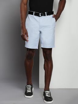 Calvin Klein - Blue Slim Fit Solid Mid Rise Shorts