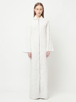 CRIMSOUNE CLUB - Women's White Maxi Dress With Graphic Print