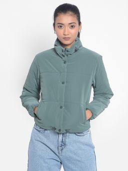 CRIMSOUNE CLUB - Women's Green Puffer Jacket