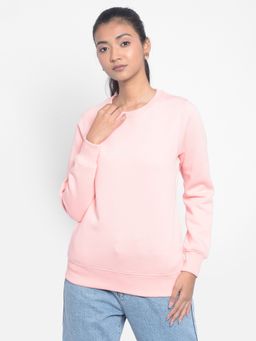 CRIMSOUNE CLUB - Womens Pink Printed Sweatshirt