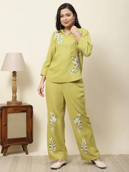 FFU - Embroidered Women Co-Ord Set - Green