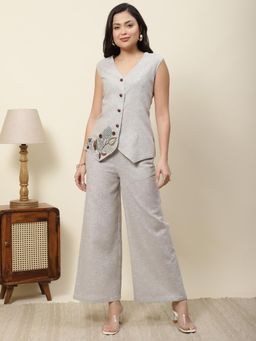 FFU - Embroidered Women Co-Ord Set - Green