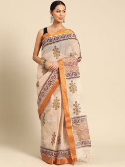ArtEastri - Cotton Printed Saree without Blouse