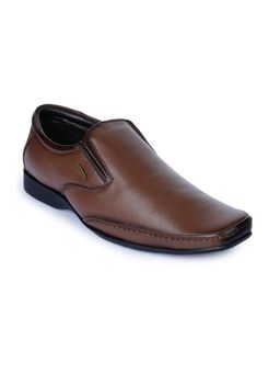 LIBERTY - Fortune Fl-511 Formal Non Lacing Loafers Shoes For Mens - Light Brown