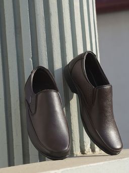 LIBERTY - Fortune Hil-8 Formal Non Lacing Loafers Shoes For Mens - Brown
