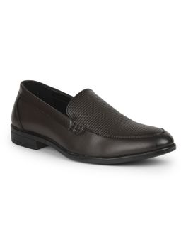 LIBERTY - Fortune Hol-96E Formal Non Lacing Loafers Shoes For Mens - Brown