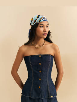 Calling June - Navy Blue Veronica Top