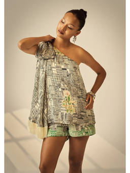 Neeti and Mudita - Multi-Color City Groove Fringe Top