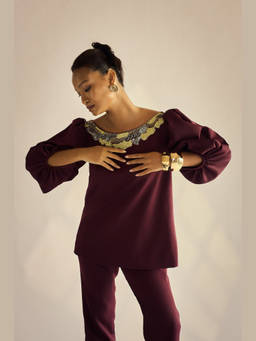 Neeti and Mudita - Wine Aura Top
