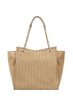 Eske - Piquer Leather Handbag, Sand Cosmos