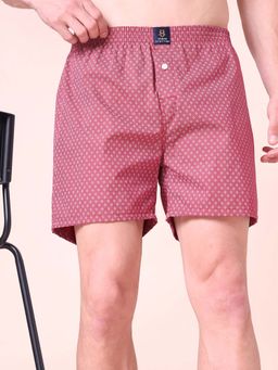 Urban Scottish - Cotton Printed Maroon Boxer