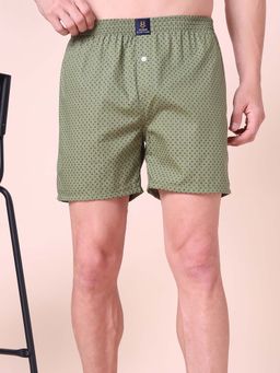 Urban Scottish - Cotton Printed Green Boxer