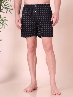 Urban Scottish - Cotton Printed Black Boxer