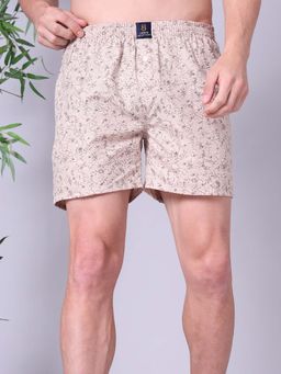 Urban Scottish - Cotton Printed Beige Boxer