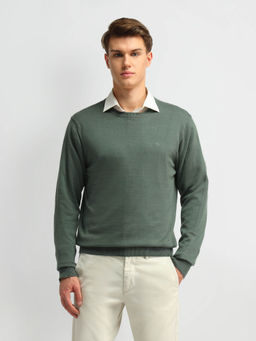 Arrow - Men Green Solid Sweater