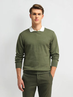 Arrow - Men Olive Solid Sweater