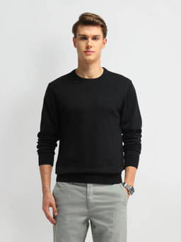 Arrow - Men Black Solid Sweater