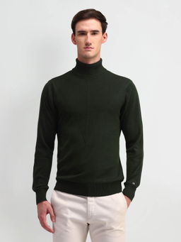 Arrow Sports - Men Olive Solid Sweater