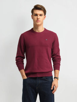 Arrow Sports - Men Red Solid Sweater