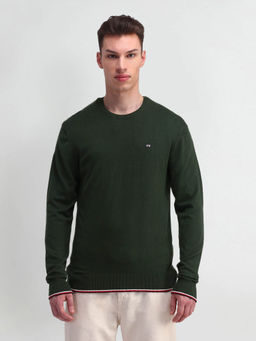 Arrow Sports - Men Olive Solid Sweater