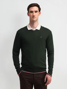 Arrow Sports - Men Olive Solid Sweater