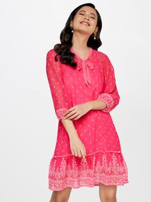 Global Desi Mini Dresses : Buy Global Desi Pink Casual Ethnic Dresses