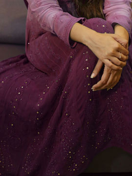 grape wine colour kurti