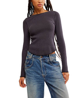 Free People - Black Easy Does It Top