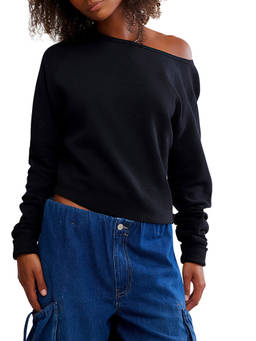 Free People - Black Jess Long Sleeve Top