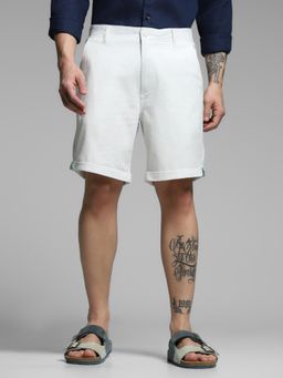 Jack & Jones - White Regular Fit Shorts