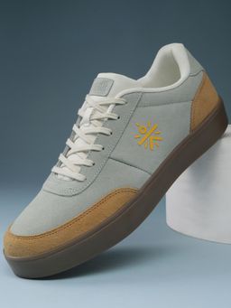 CULT - Men Grey and Mustard Tauros Sneakers