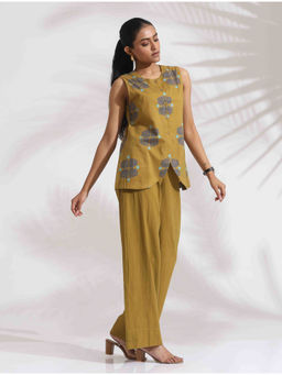 trueBrowns - Green Cotton Print Co-Ord (Set of 2)