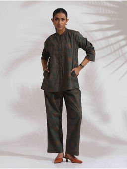 trueBrowns - Green Cotton Print Co-Ord (Set of 2)