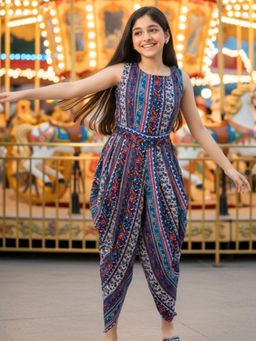 Uptownie - Girls Multi Floral Jumpsuit