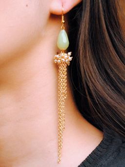 BeAbhika - The Green Cascade Earrings