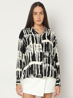 VERO MODA - Black Abstract Print Shirt