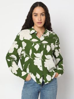 VERO MODA - Green Floral Shirt