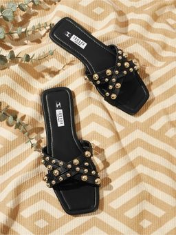 IRUSSH - Black Glam Grunge Flats