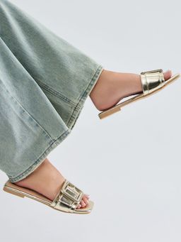 IRUSSH - Gold Metallic Magic Flats