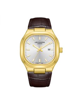 Lee Cooper - Date Indicator Silver Square Dial Mens Watch - LC08179.133 (M)
