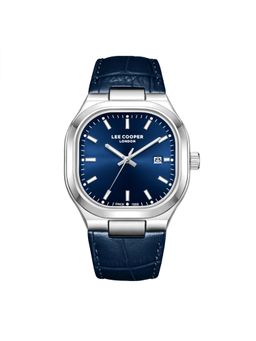 Lee Cooper - Date Indicator Navy Blue Square Dial Mens Watch - LC08179.399 (M)