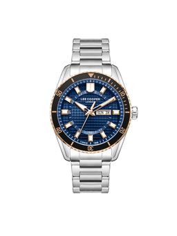Lee Cooper - Date Indicator Navy Blue Round Dial Mens Watch - LC08314.590 (M)