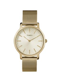 Timex - Round Gold Tone Dial Analog Womens Watch - TW2R36100AP (M)