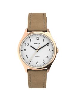Timex - Round White Dial Analog Womens Watch - TW2T72400UJ (M)